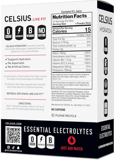 #nutrition facts_14 Sticks / Fruit Punch