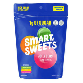 Smart Sweets Jolly Gem Healthy Candies Healthy Snacks Smart Sweets Size: 2.5 Oz Flavor: Assorted: Green Apple - Peach - Pink Lemonade