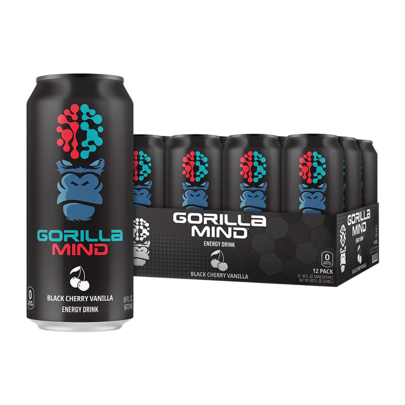 Gorilla Mind Energy Drink Energy Drink Gorilla Mind Size: 12 Cans Flavor: Black Cherry Vanilla