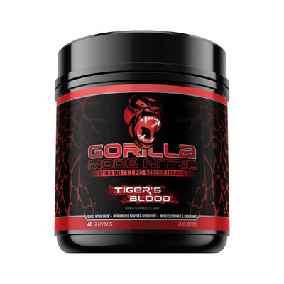 Gorilla Mind Gorilla Mode Nitric Stim-Free Pre-Workout Pre-Workout Gorilla Mind Size: 40 Servings Flavor: Tigers Blood