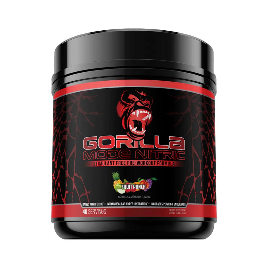 Gorilla Mind Gorilla Mode Nitric Stim-Free Pre-Workout Pre-Workout Gorilla Mind Size: 40 Servings Flavor: Fruit Punch