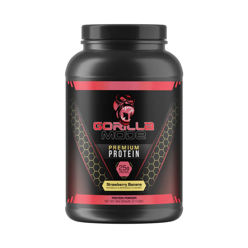 Gorilla Mind Gorilla Mode Premium Protein Protein Gorilla Mind Size: 30 Servings Flavor: Strawberry Banana