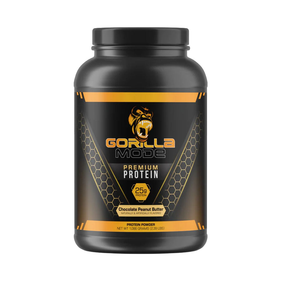 Gorilla Mind Gorilla Mode Premium Protein Protein Gorilla Mind Size: 30 Servings Flavor: Chocolate Peanut Butter