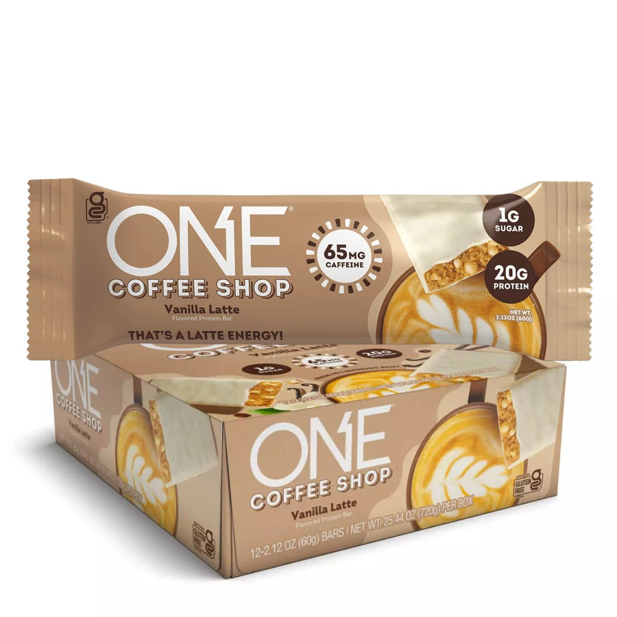 ONE Bar Coffee Shop Healthy Snacks ONE Size: 12 Bars Flavor: Vanilla Latte