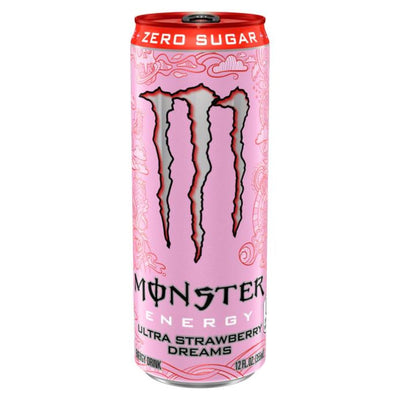 Monster Energy Zero Ultra Energy Drink MONSTER Size: 12 OZ (24 Cans) Flavor: Strawberry Dreams