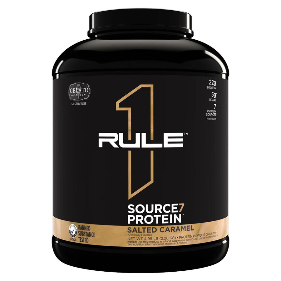 R1 Source7 Protein Protein Rule One Size: 5 lb Flavor: Salted Caramel Gelato