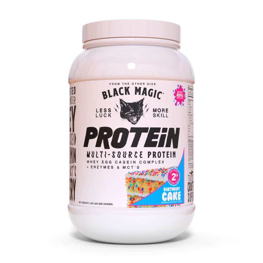 Black Magic Handcrafted Multi Source Protein Powder Protein Black Magic Size: 25 Servings Flavor: Birthday Cake