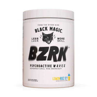 Black Magic BZRK High Potency All Performance Pre-Workout Pre-Workout Black Magic Size: 25 Servings Flavor: Lemon Raz Icy