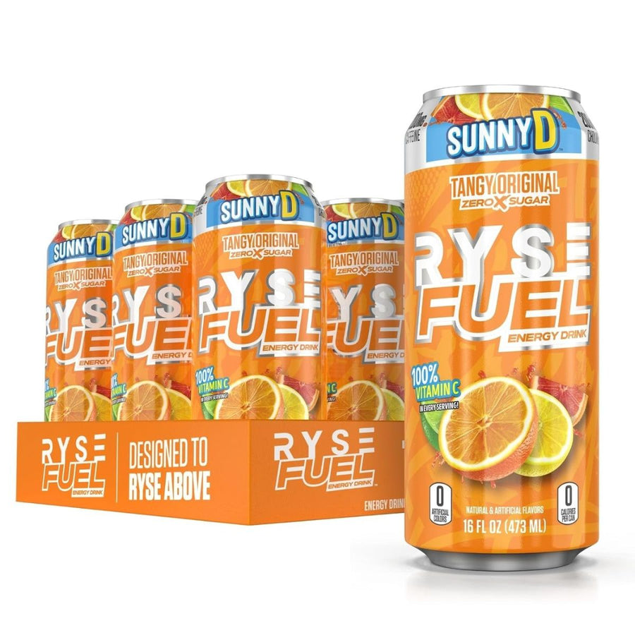 RYSE Fuel Energy Drink Energy Drink RYSE Size: 12 Cans Flavor: Sunny D™ Tangy Original