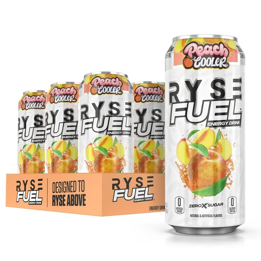 RYSE Fuel Energy Drink Energy Drink RYSE Size: 12 Cans Flavor: Peach Cooler