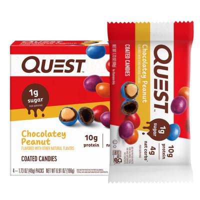 Quest Chocolatey Coated Peanut Candies Healthy Snacks Quest Nutrition Size: 4 Pack