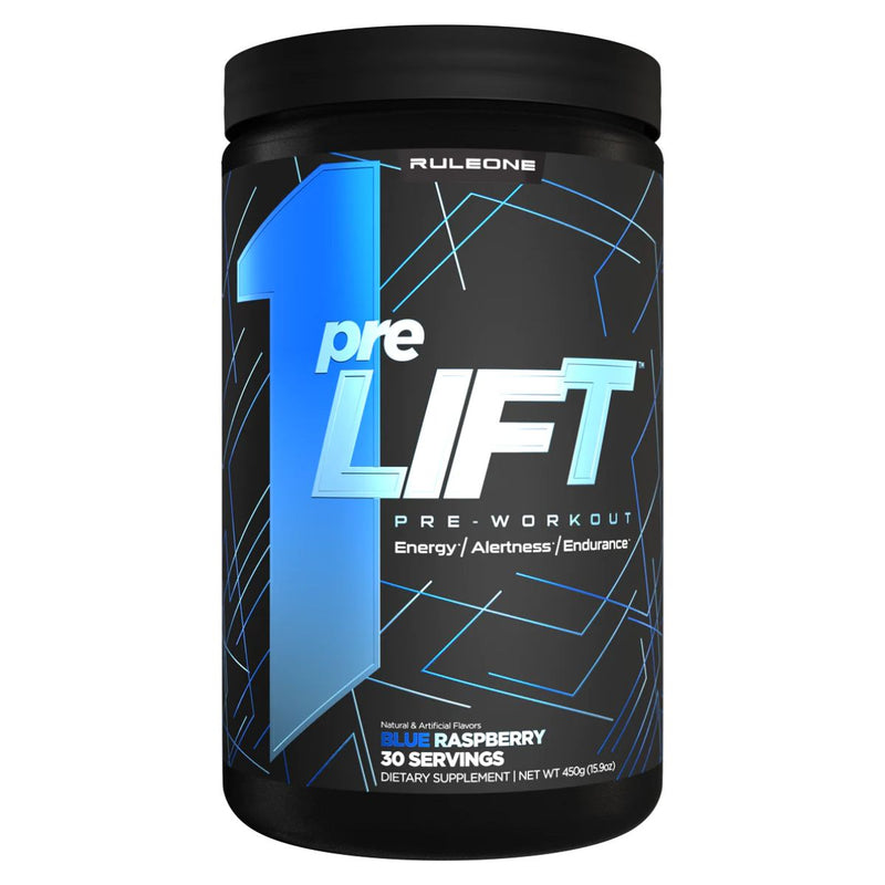 R1 preLIFT pre-workout Pre-Workout Rule One Size: 30 Servings Flavor: Blue Raspberry