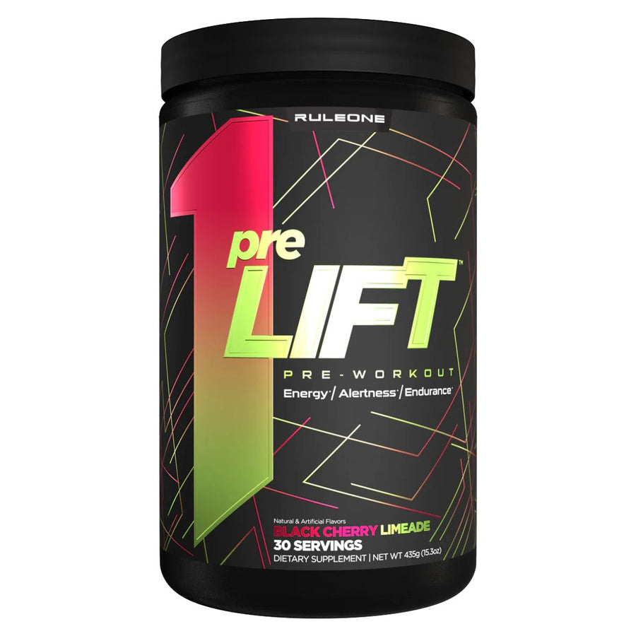 R1 preLIFT pre-workout Pre-Workout Rule One Size: 30 Servings Flavor: Black Cherry Limeade