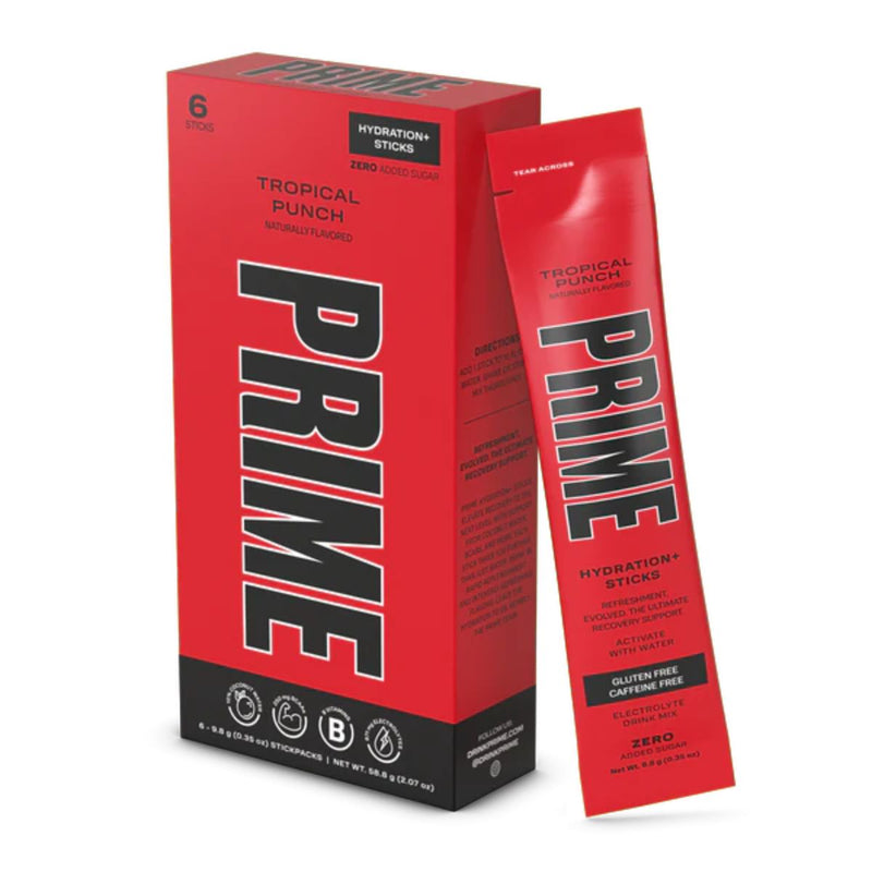 Prime Hydration Sticks PRIME Size: 6 Pack Flavor: Tropical Punch