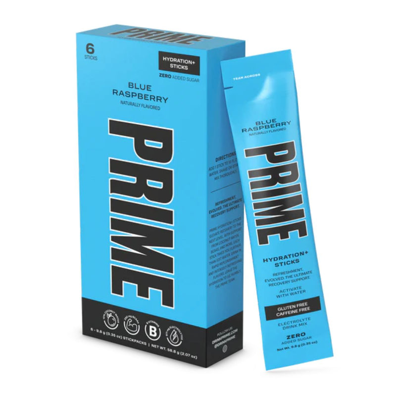 Prime Hydration Sticks PRIME Size: 6 Pack Flavor: Blue Raspberry