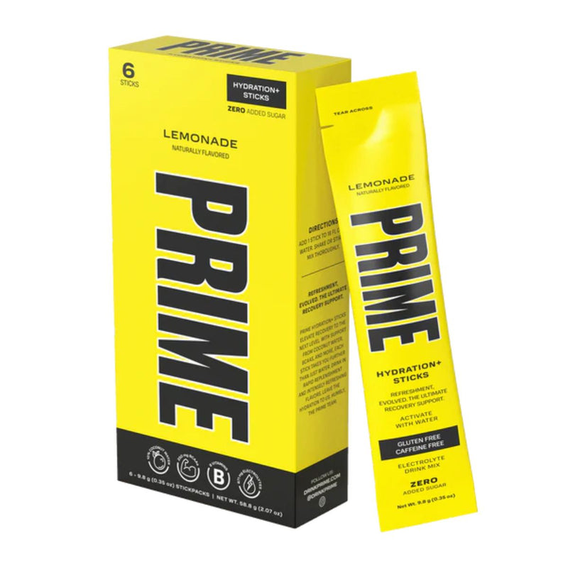 Prime Hydration Sticks PRIME Size: 6 Pack Flavor: Lemonade