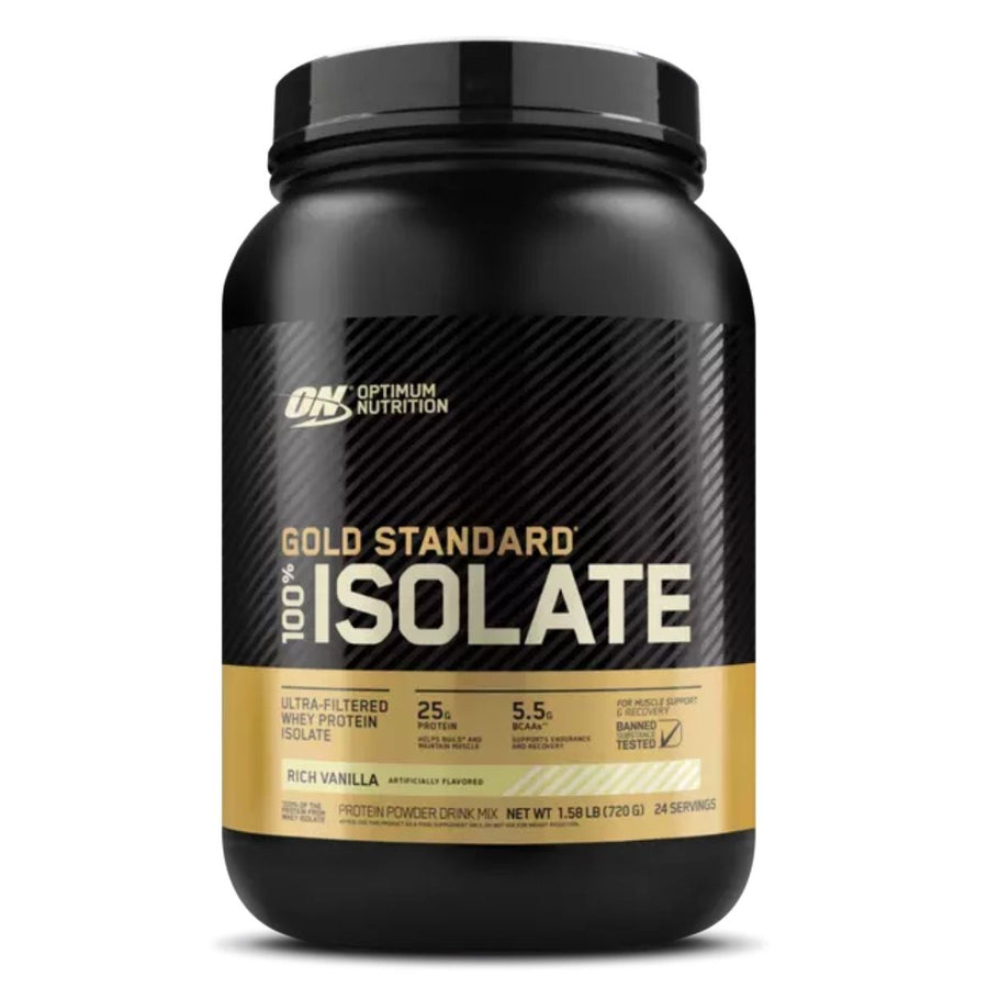 Optimum Nutrition Gold Standard 100% Isolate Whey Protein Protein Optimum Nutrition Size: 24 Servings Flavor: Rich Vanilla