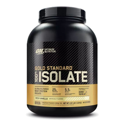 Optimum Nutrition Gold Standard 100% Isolate Whey Protein Protein Optimum Nutrition Size: 44 Servings Flavor: Rich Vanilla