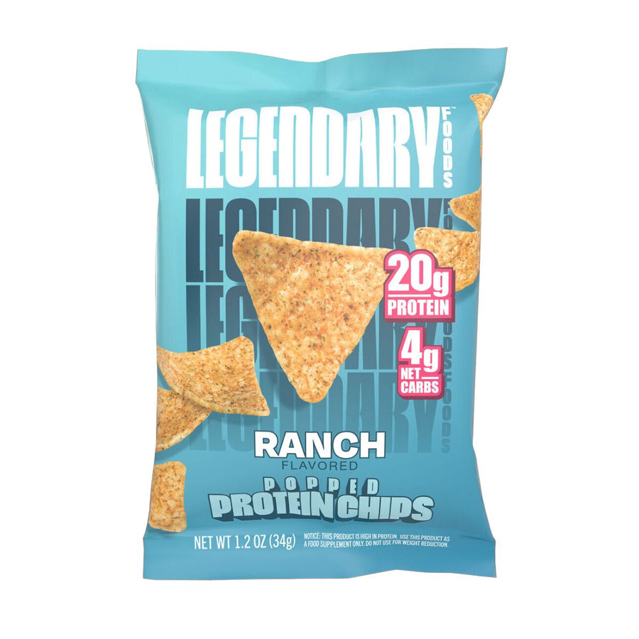 Legendary Foods Popped Protein Chips Healthy Snacks Legendary Foods Size: 7 Bags Flavor: Ranch