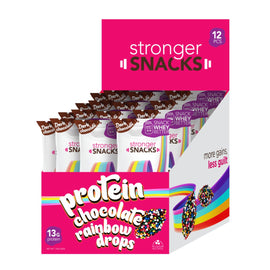 Stronger Snacks Protein Chocolate Rainbow Drops Healthy Snacks Stronger Snacks Size: 12 Packs