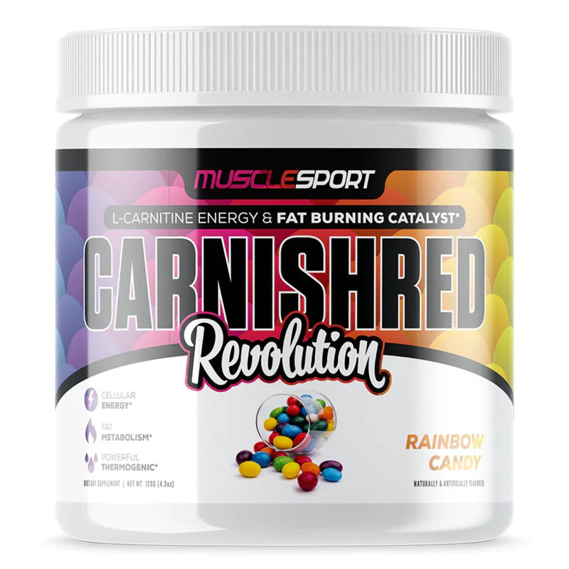 Musclesport CarniShred™ Non Stim Fat Burner - Workout Catalyst Musclesport Size: 60 Servings Flavor: Rainbow Candy
