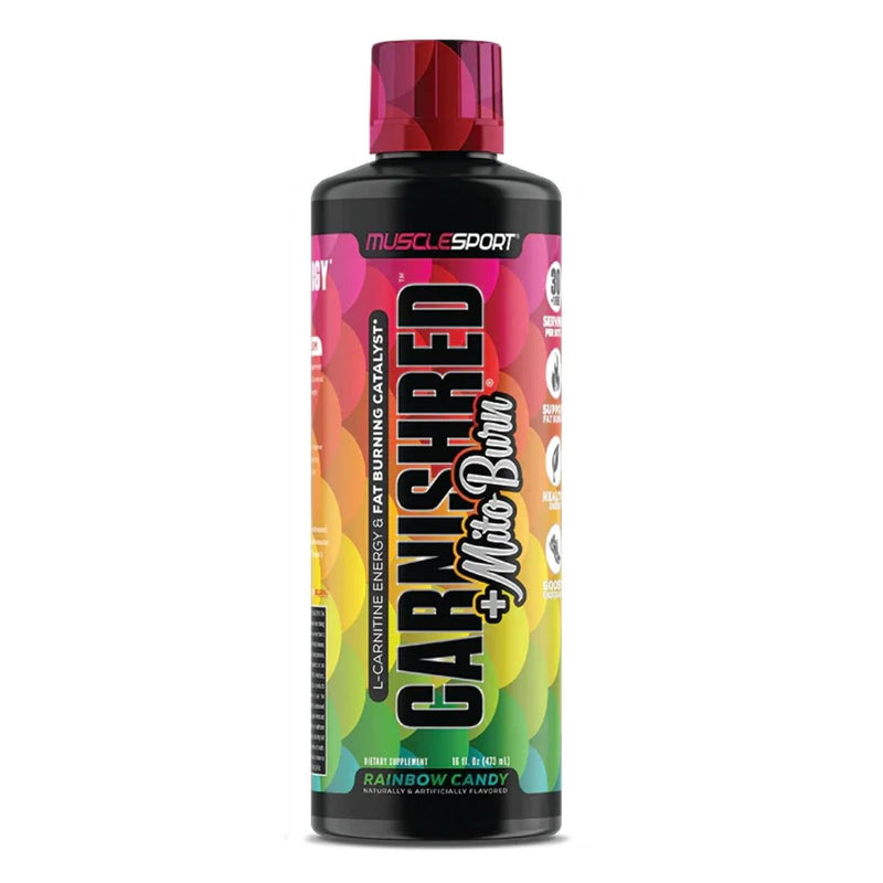 Musclesport CarniShred®+ Mitoburn® Non Stim Fat Burner RTD Musclesport Size: 16 OZ Flavor: Rainbow Candy