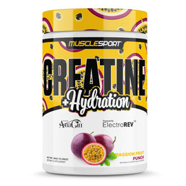 Musclesport Creatine + Hydration Creatine Musclesport Size: 300 Grams Flavor: Passion Fruit
