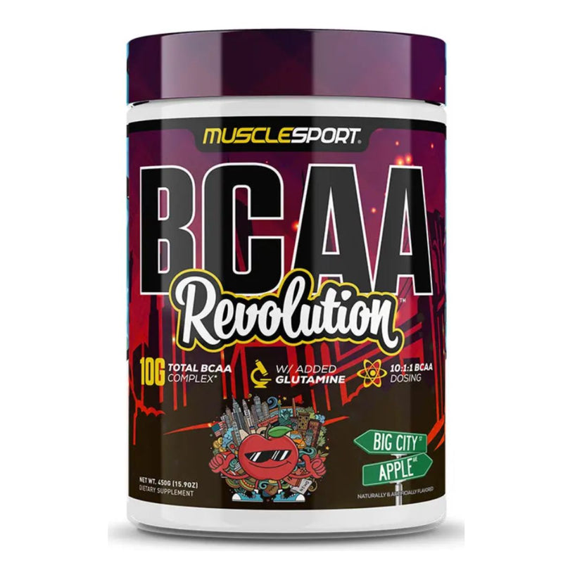 Musclesport BCAA Revolution Aminos Musclesport Size: 30 Scoops Flavor: Big City Apple