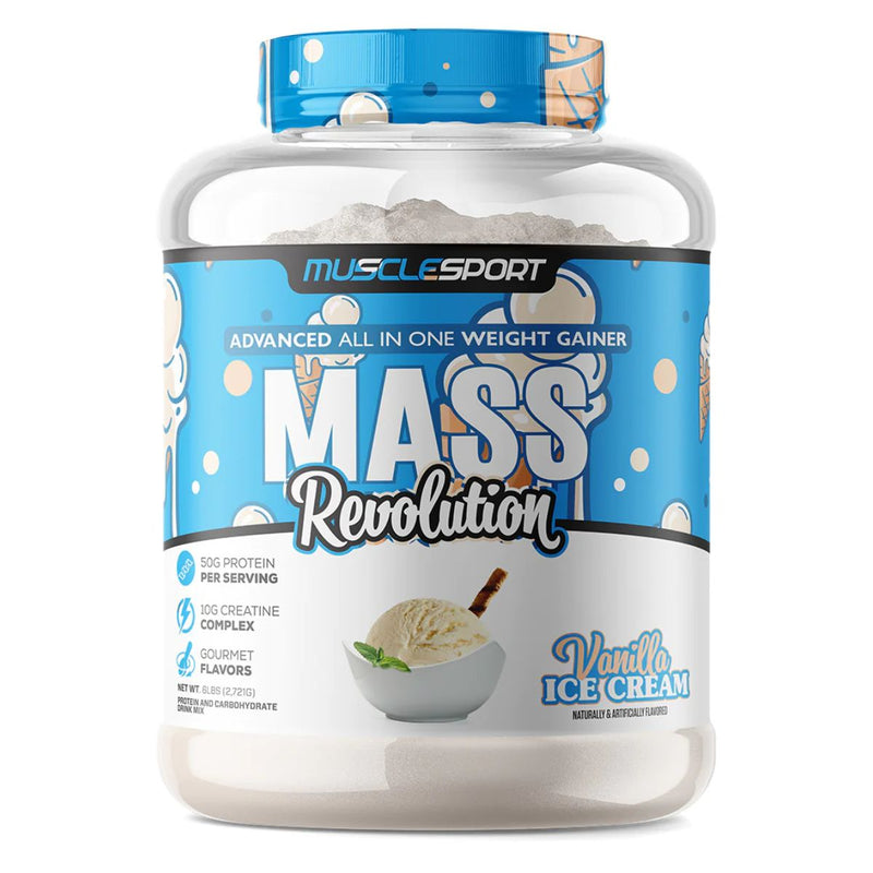 Musclesport Mass Revolution Mass Gainer Protein Musclesport Size: 15 servings Flavor: Vanilla, Chocolate, Cookies & Cream