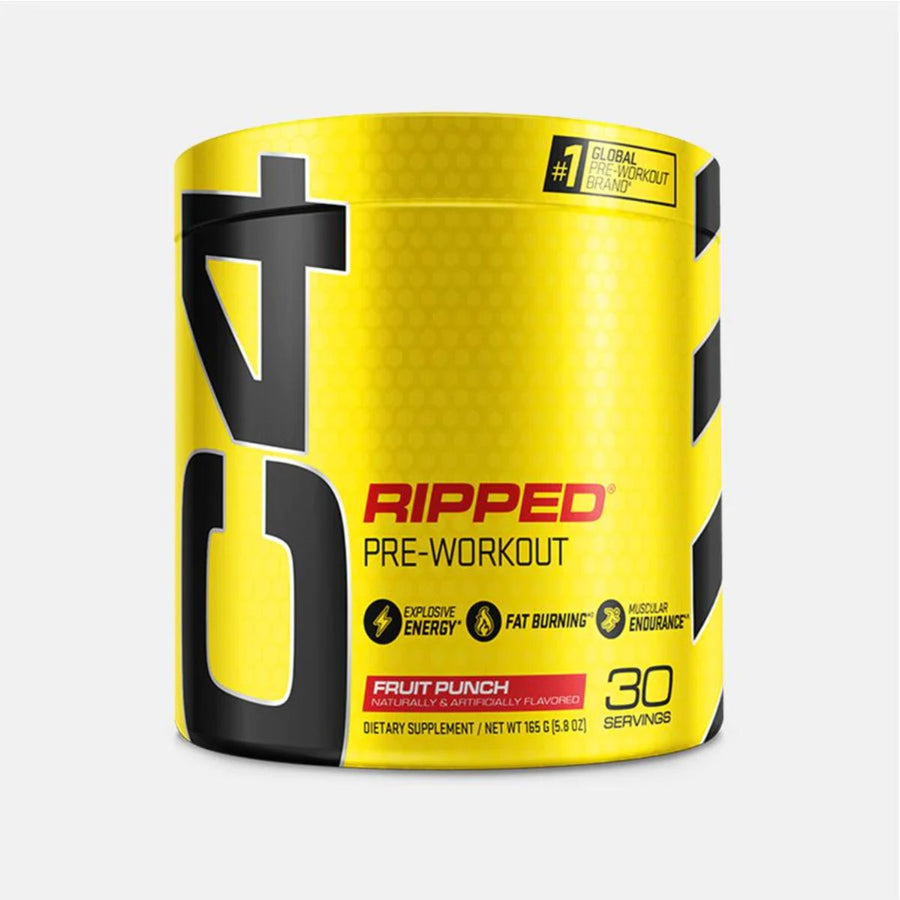 C4 Ripped Pre Workout Pre-Workout Cellucor Size: 30 Servings Flavor: Fruit Punch