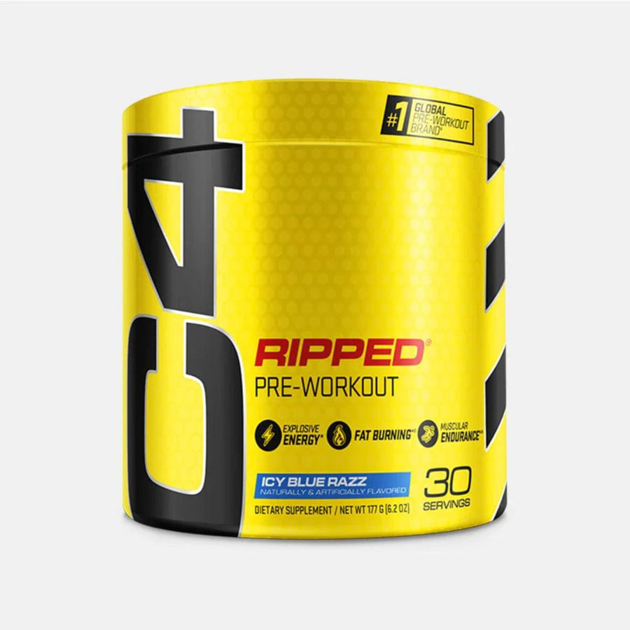 C4 Ripped Pre Workout Pre-Workout Cellucor Size: 30 Servings Flavor: Icy Blue Razz