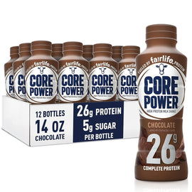 Fairlife Core Power Protein Shakes RTD Fairlife Size: 12 Bottles Flavor: Chocolate