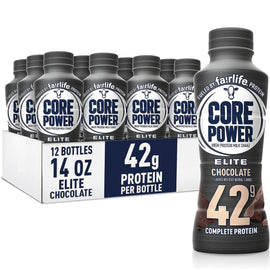 Fairlife Core Power Elite Protein Shakes RTD Fairlife Size: 12 Bottles Flavor: Chocolate