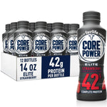 Fairlife Core Power Elite Protein Shakes RTD Fairlife Size: 12 Bottles Flavor: Strawberry