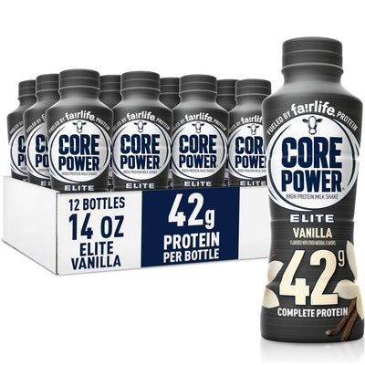 Fairlife Core Power Elite Protein Shakes RTD Fairlife Size: 12 Bottles Flavor: Vanilla