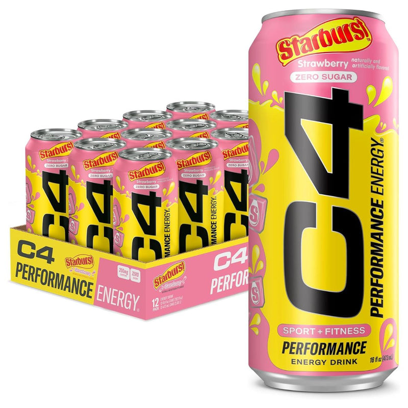 Starburst™ x Cellucor C4 Original Energy Drink Energy Drink Cellucor Size: 12 Cans Flavor: Pink Starburst™ (strawberry)