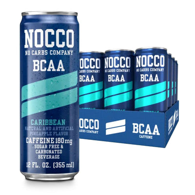 NOCCO BCAA Energy Drink Energy Drink NOCCO Size: 12 Cans Flavor: Caribbean