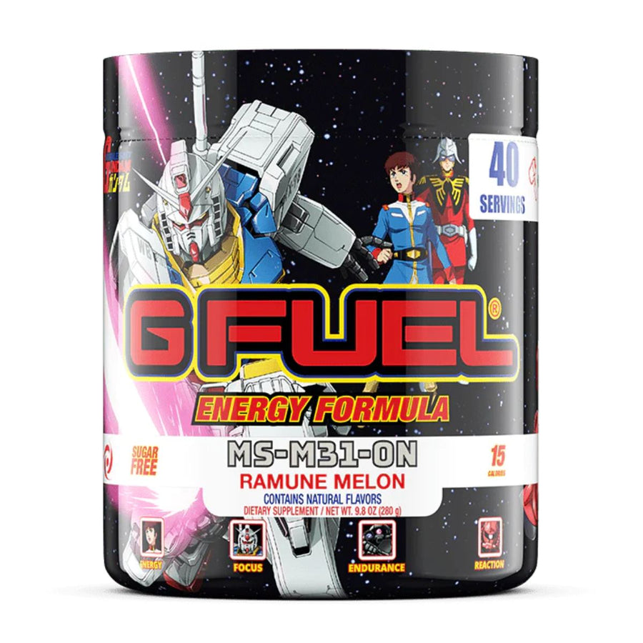 G FUEL Energy Formula Pre-Workout G Fuel Size: 40 Servings Flavor: GUNNDAM MS-M31-0N (Ramune Melon)