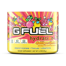 G FUEL Hydration Powder Hydration G Fuel Size: 30 Servings Flavor: Bubble Gum Lemonade