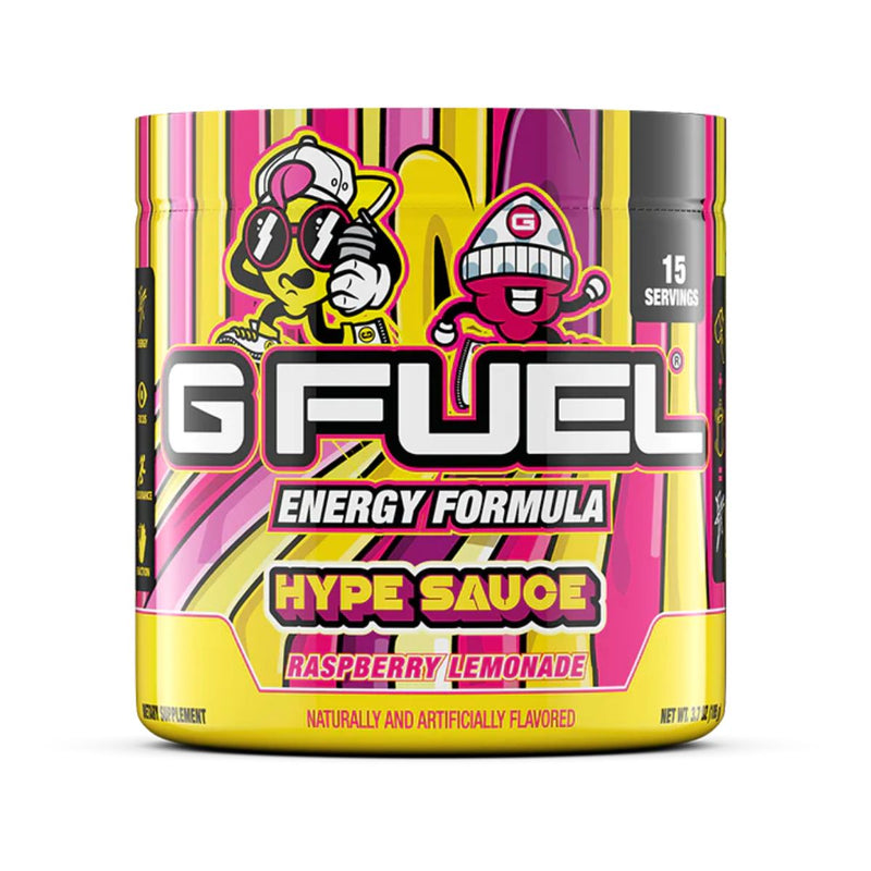G FUEL Energy Formula Pre-Workout G Fuel Size: 15 Servings Flavor: HYPE SAUCE (Raspberry Lemonade)