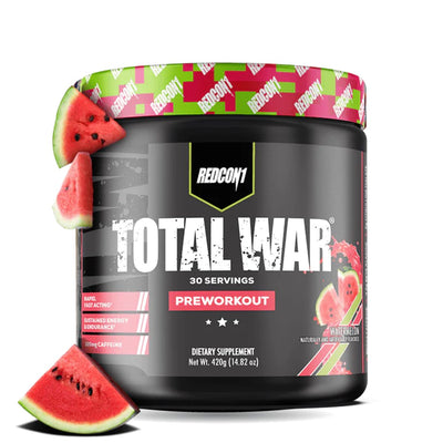 Redcon1 Total War Pre Workout Pre-Workout RedCon1 Size: 30 Servings Flavor: Watermelon