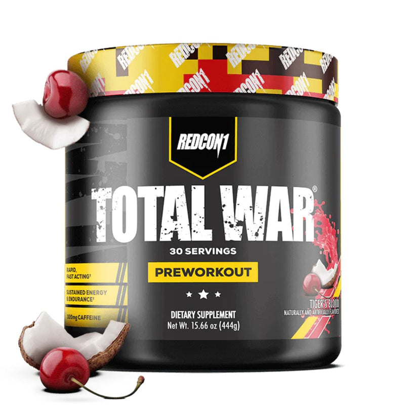 Redcon1 Total War Pre Workout Pre-Workout RedCon1 Size: 30 Servings Flavor: Tigers Blood