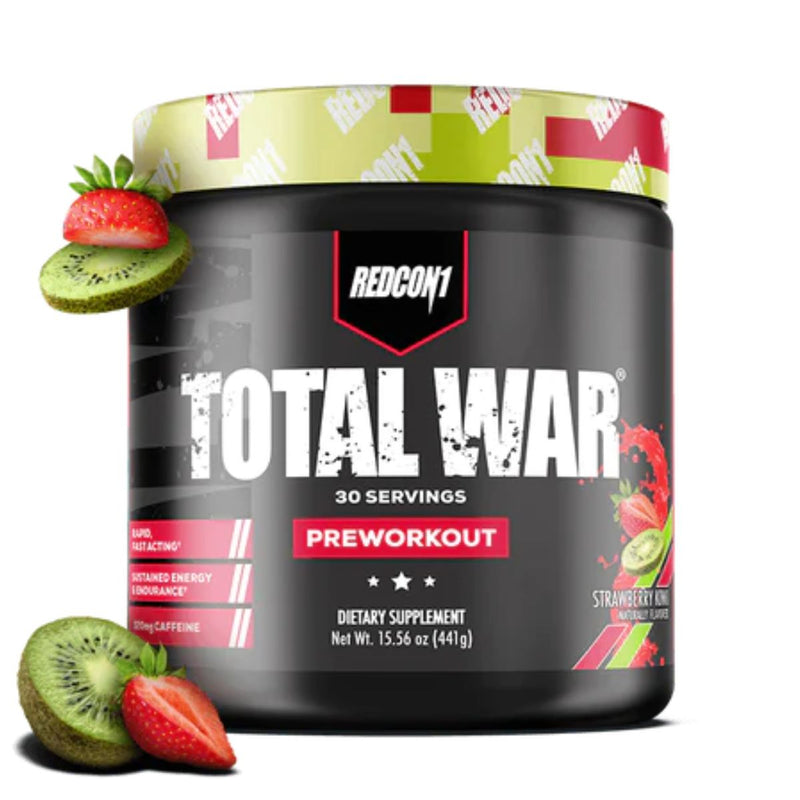 Redcon1 Total War Pre Workout Pre-Workout RedCon1 Size: 30 Servings Flavor: Strawberry Kiwi