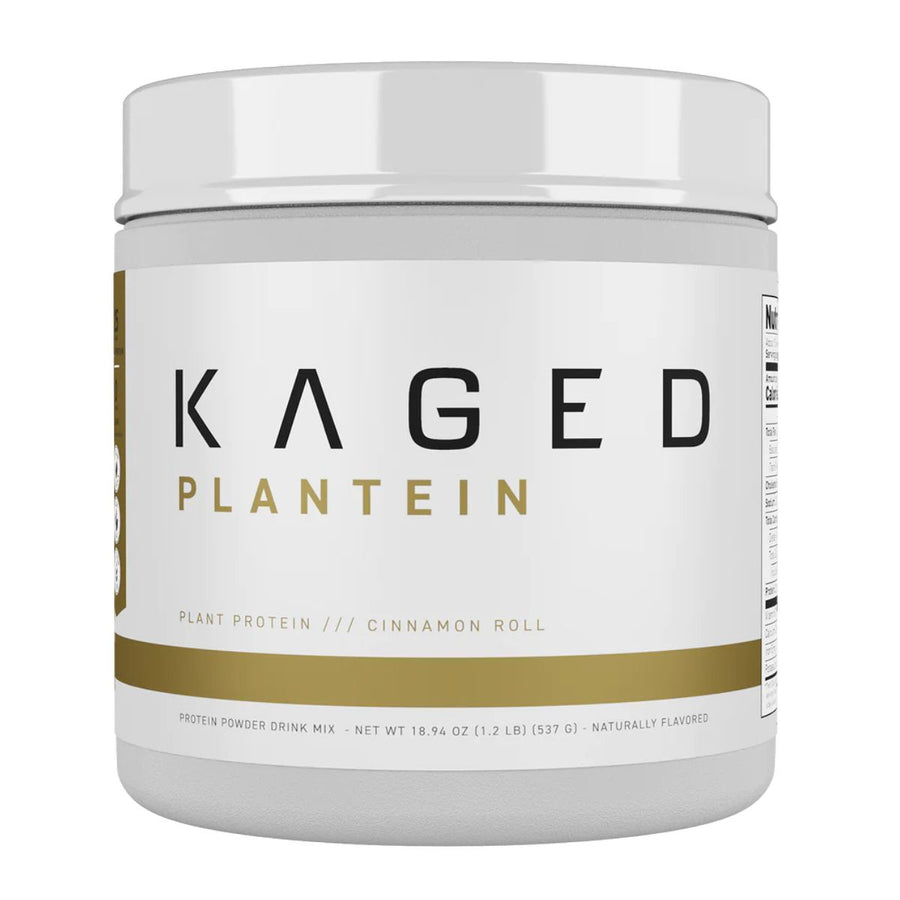 Kaged Plantein Vegan Protein Powder Protein KAGED Size: 15 Servings Flavor: Cinnamon Roll