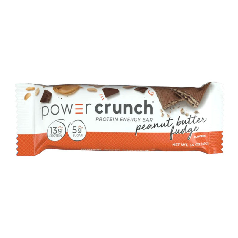 Power Crunch Protein Bars Healthy Snacks Power Crunch Size: 12 Bars Flavor: Peanut Butter Fudge