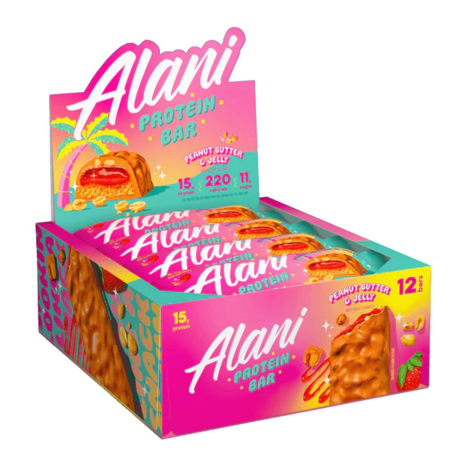 Alani Nu Protein Bars Healthy Snacks Alani Nu Size: 12 Bars Flavor: Peanut Butter & Jelly