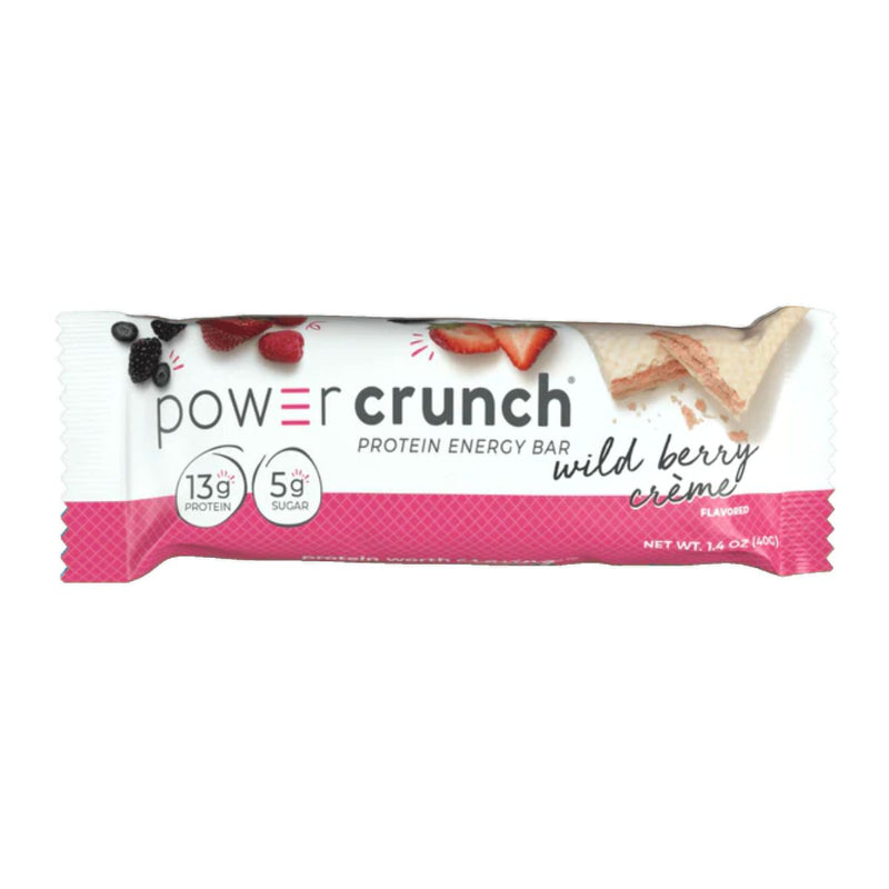 Power Crunch Protein Bars Healthy Snacks Power Crunch Size: 12 Bars Flavor: Wild Berry Creme