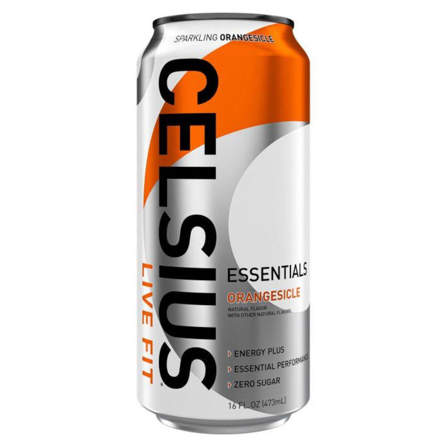 CELSIUS Essentials Energy Drink RTD Celsius Size: 12 Cans Flavor: Orangesicle