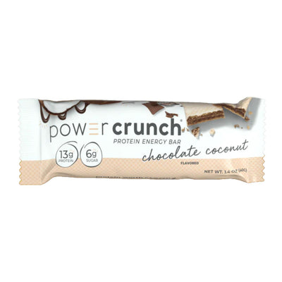 Power Crunch Protein Bars Healthy Snacks Power Crunch Size: 12 Bars Flavor: Chocolate Coconut