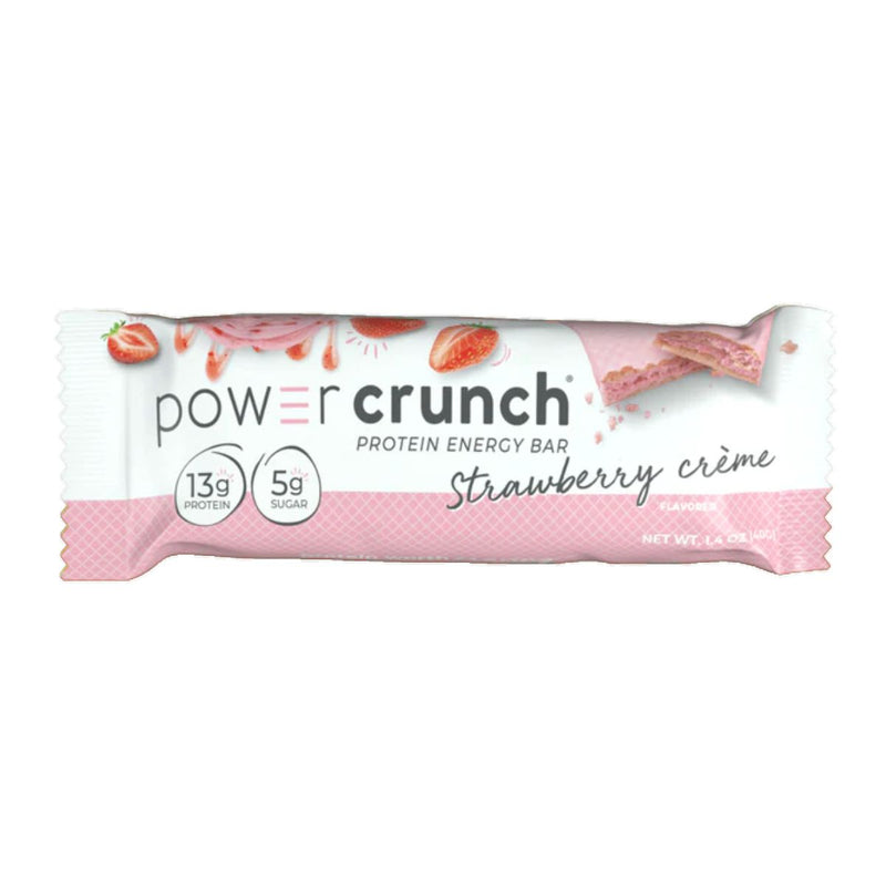 Power Crunch Protein Bars Healthy Snacks Power Crunch Size: 12 Bars Flavor: Strawberry Creme
